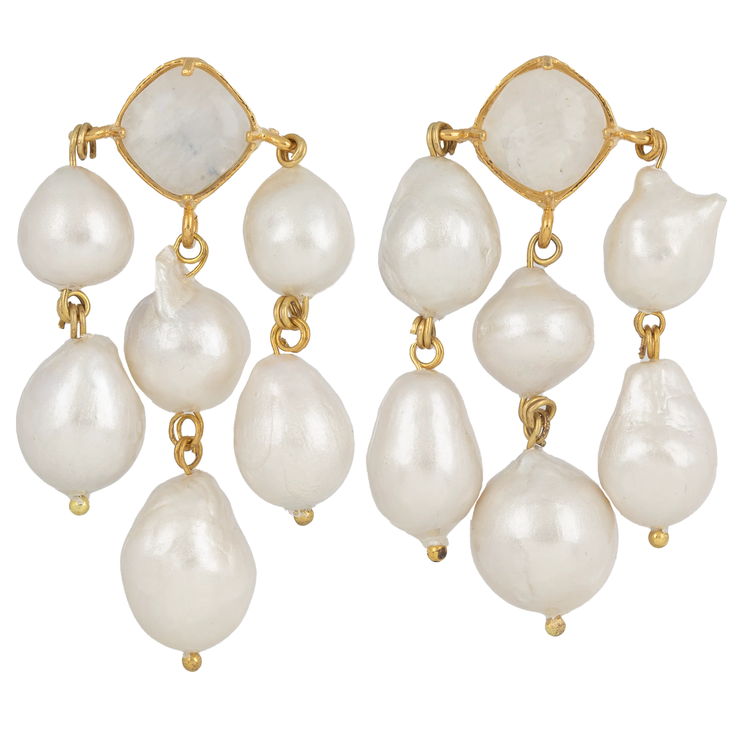 Esmeralda Earrings White