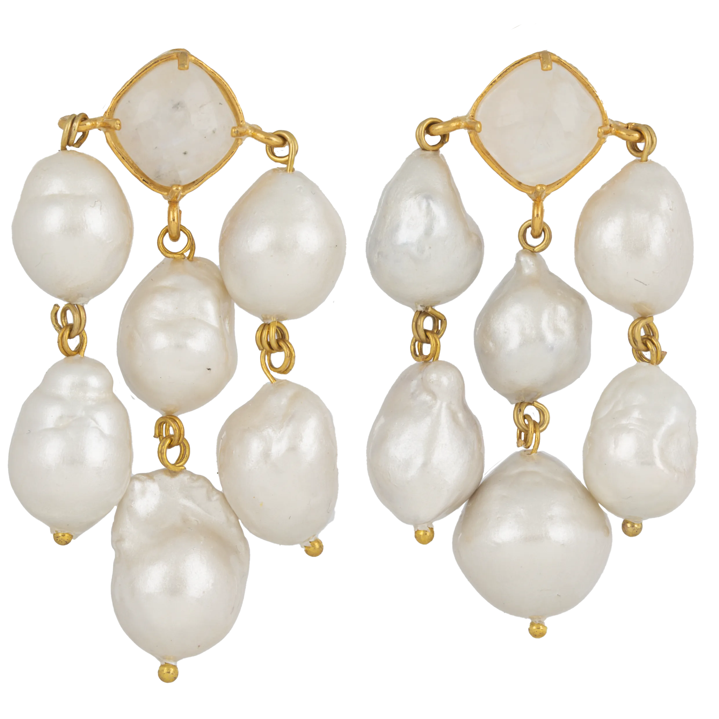 Esmeralda Earrings White