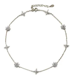 Fleur Pavé Crystal Choker