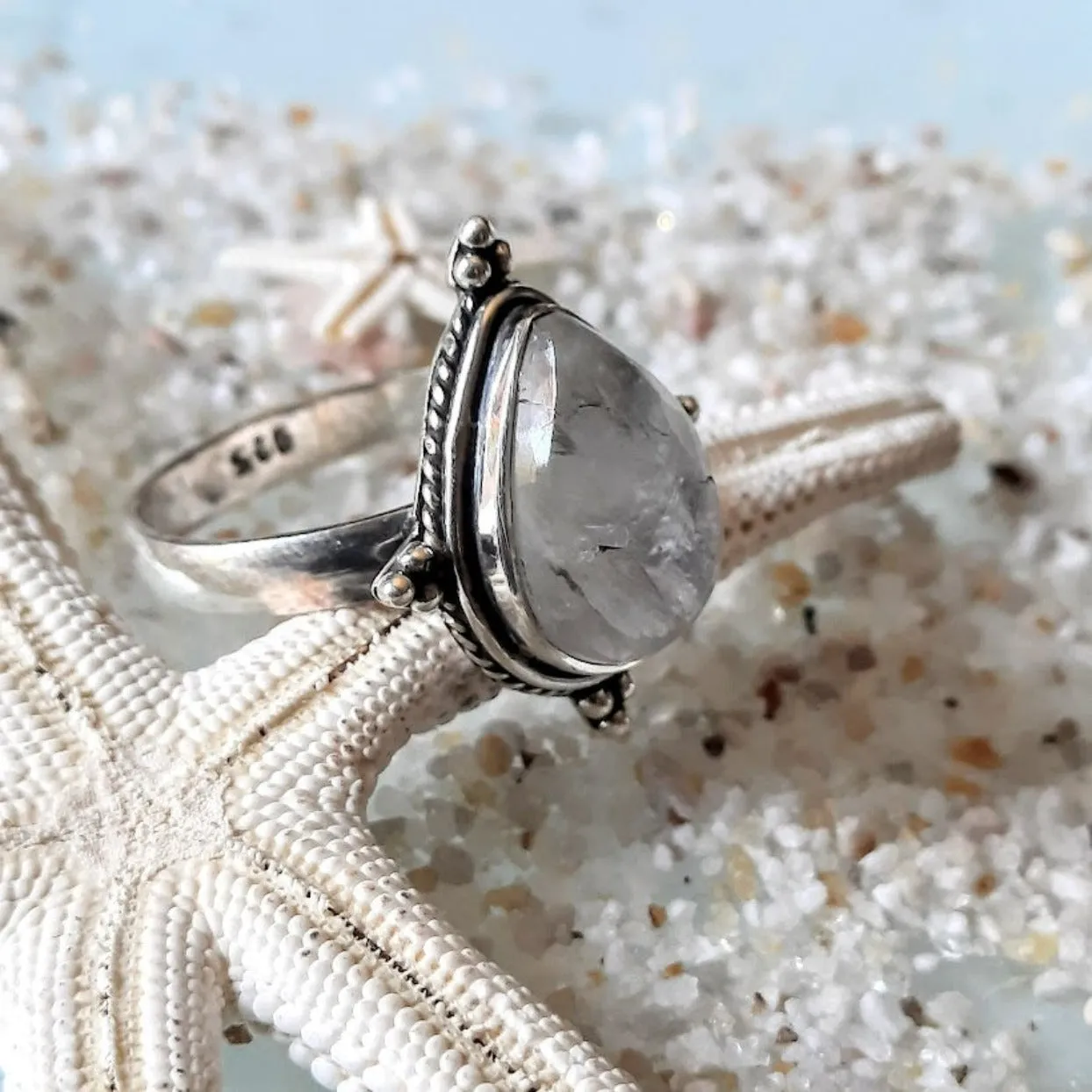 FOUR POINTS - MOONSTONE 925 RING