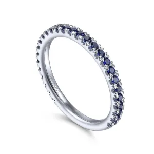 Gabriel & Co. 14K White Gold Sapphire Stackable Ring