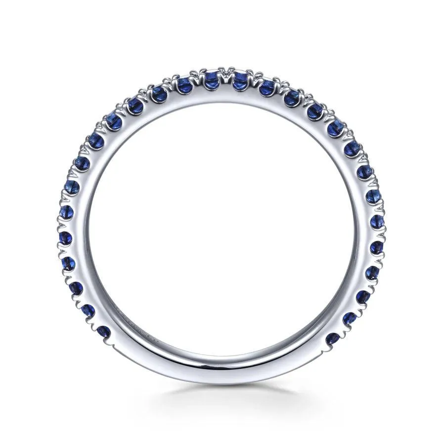 Gabriel & Co. 14K White Gold Sapphire Stackable Ring