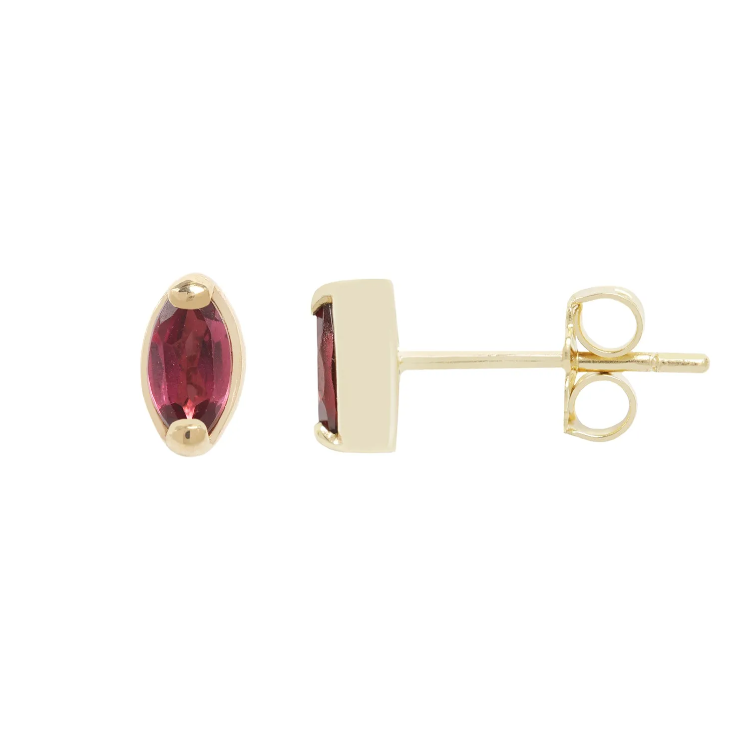 Garnet Marquise Studs