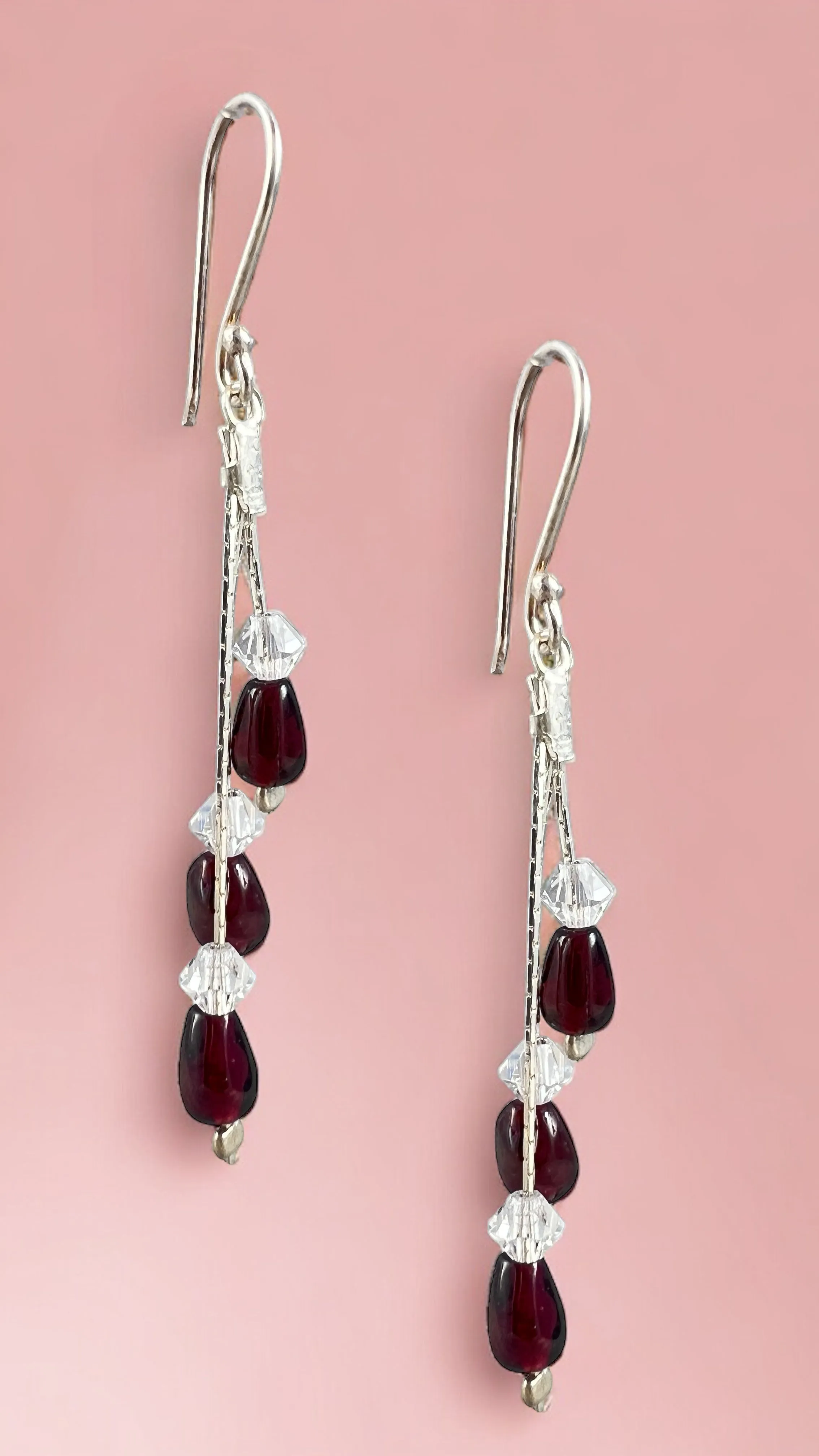 Garnet Sparkle Earrings