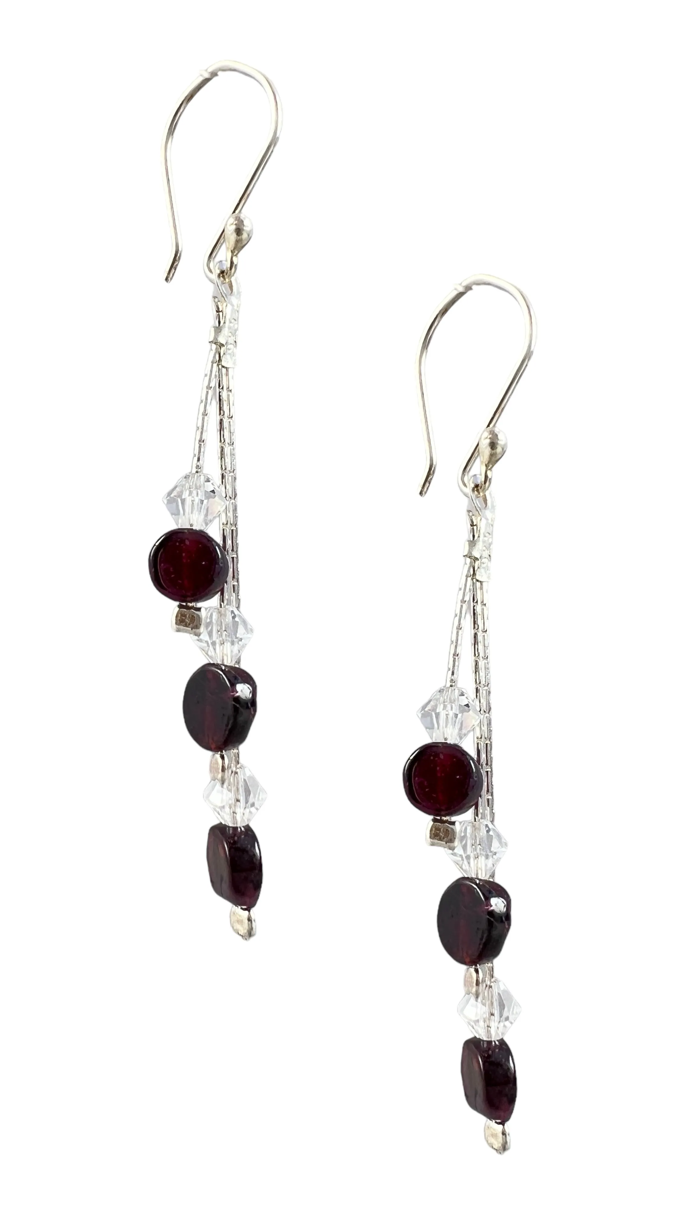 Garnet Sparkle Earrings