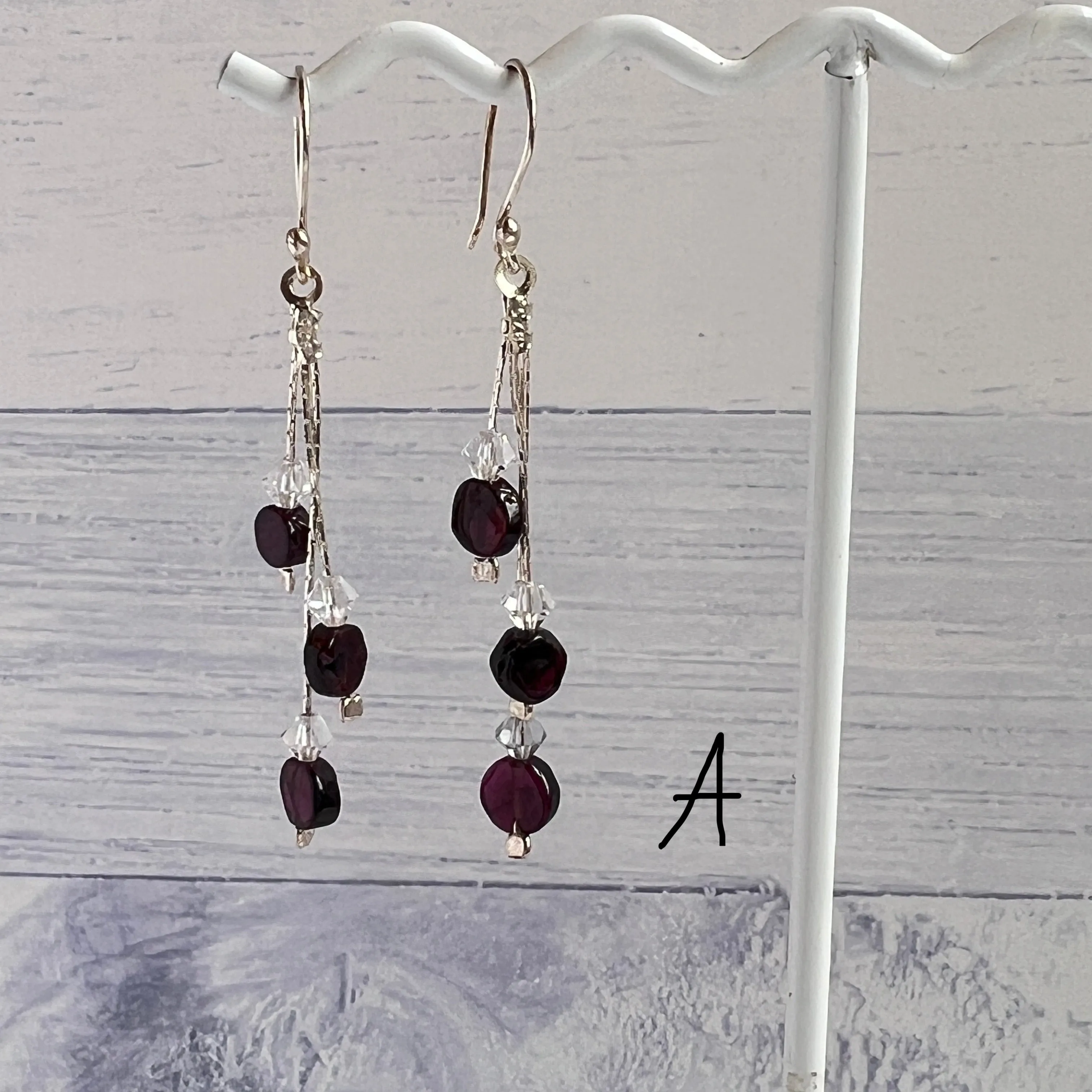 Garnet Sparkle Earrings