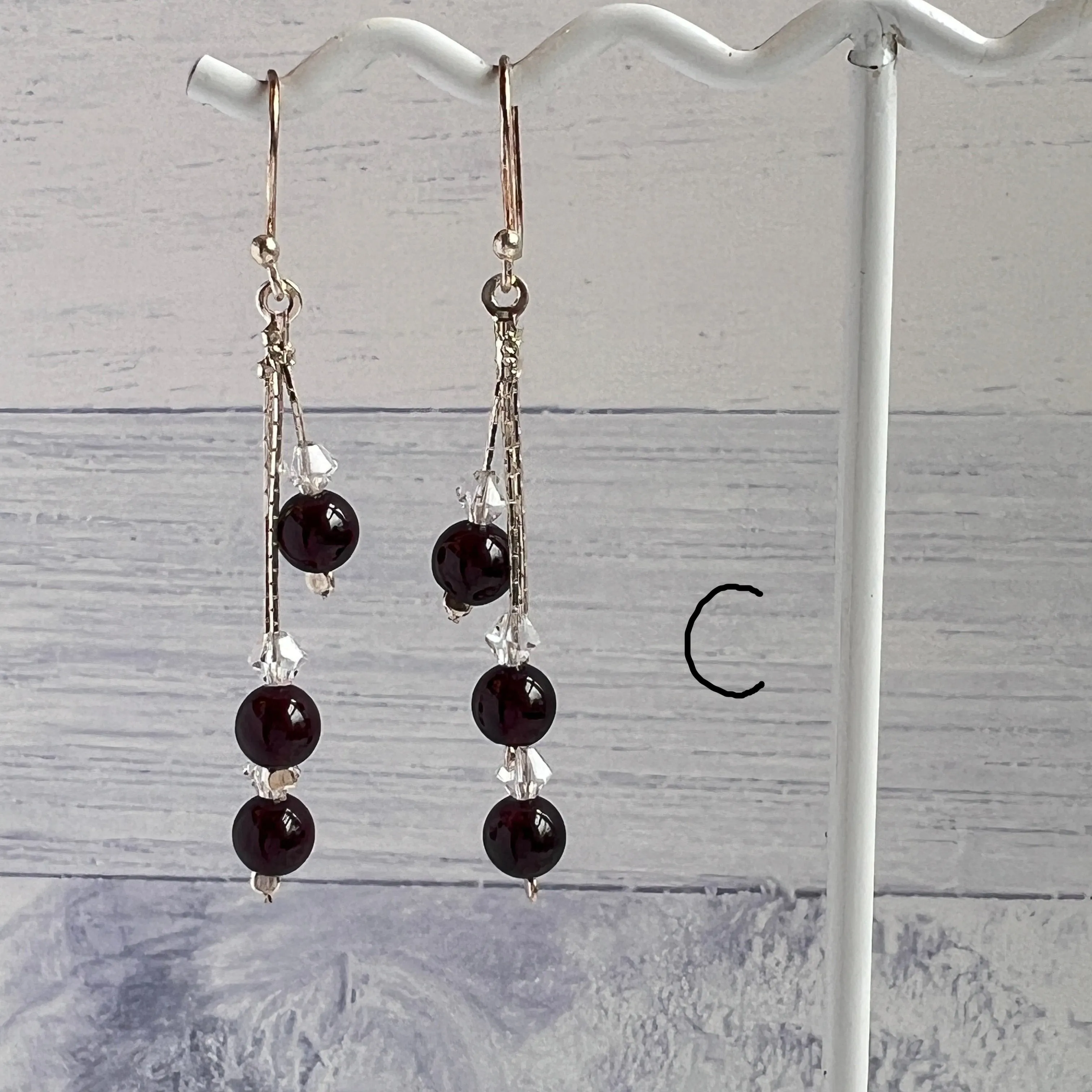 Garnet Sparkle Earrings