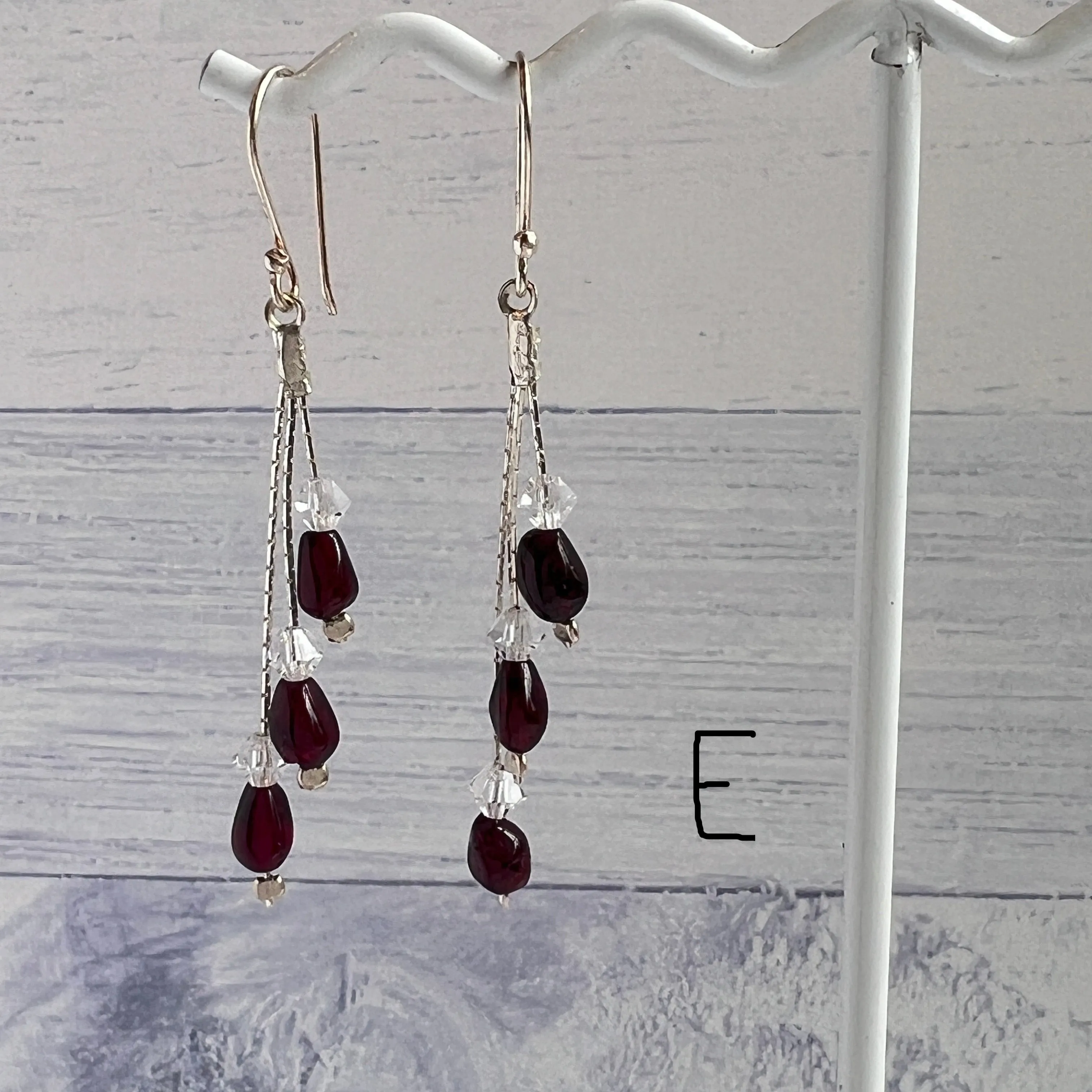 Garnet Sparkle Earrings