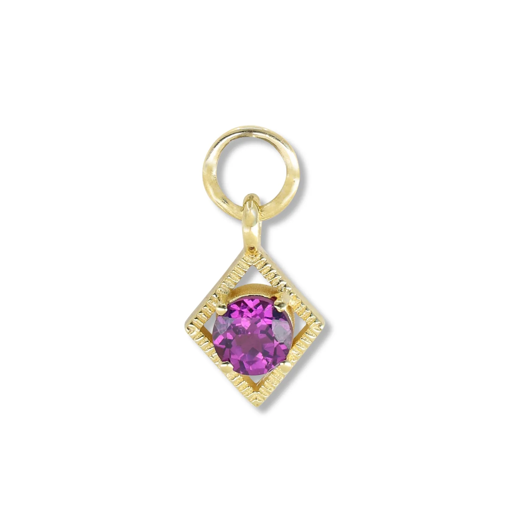 Gaya Rhodolite Gold Charm