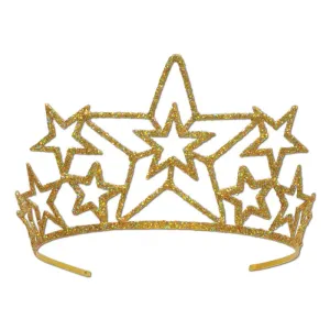 Glittered Metal Star Tiara each