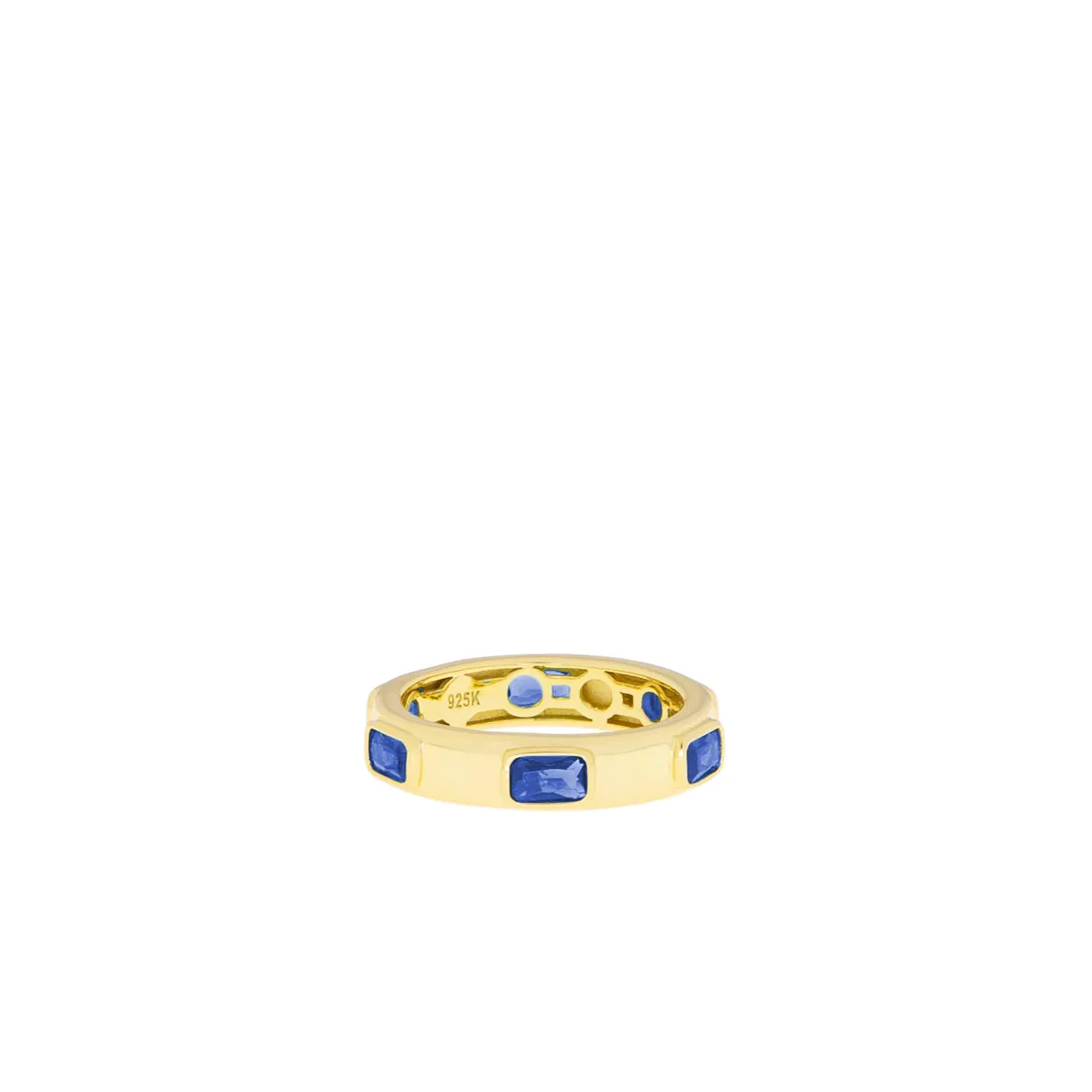 gold plated baguette eternity ring