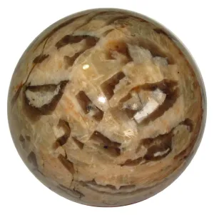 Golden Zebra Moonstone Sphere Crystal Ball