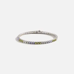 Hatton Labs Classic Tennis Bracelet S - Peridot / Tanzanite / White