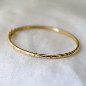 Hinged Bangle with Diamonds