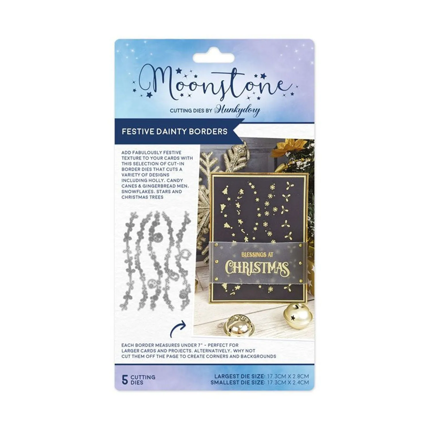 Hunkydory Moonstone Dies - Festive Dainty Borders*