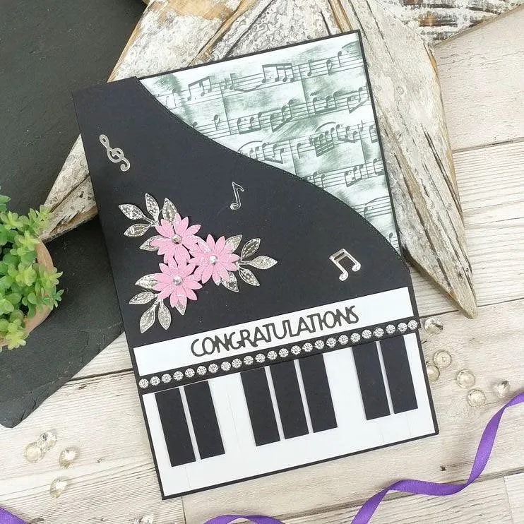 Hunkydory Moonstone Embossing Folder - Music