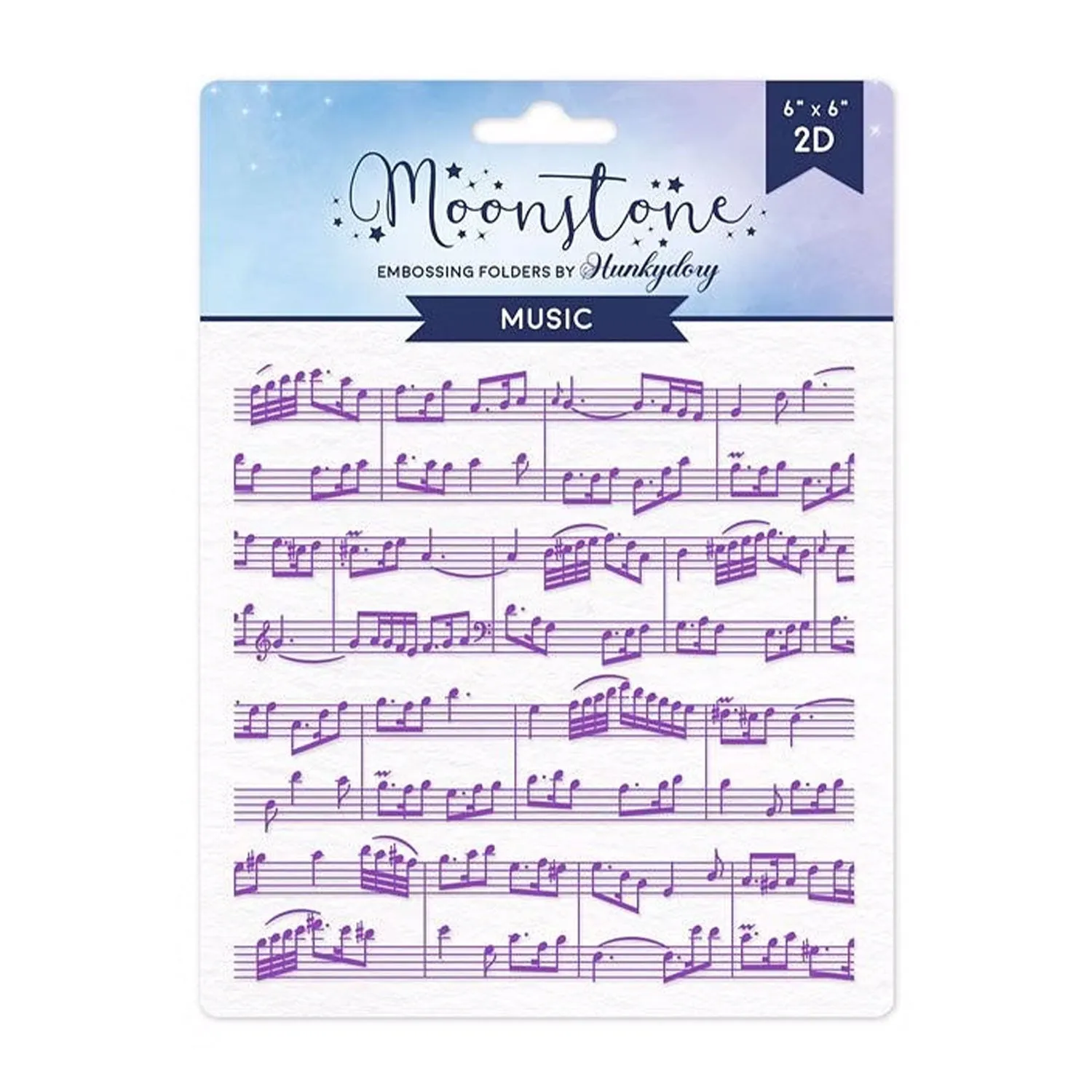 Hunkydory Moonstone Embossing Folder - Music