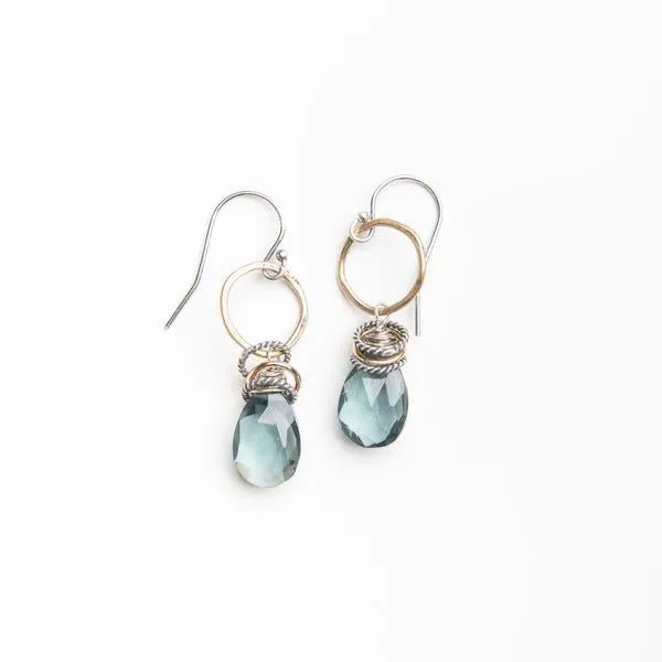 Hydro Quartz Full Circle Earrings