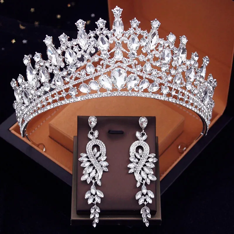 I am so Pretty Gorgeous Crystal Tiara and Earring Set