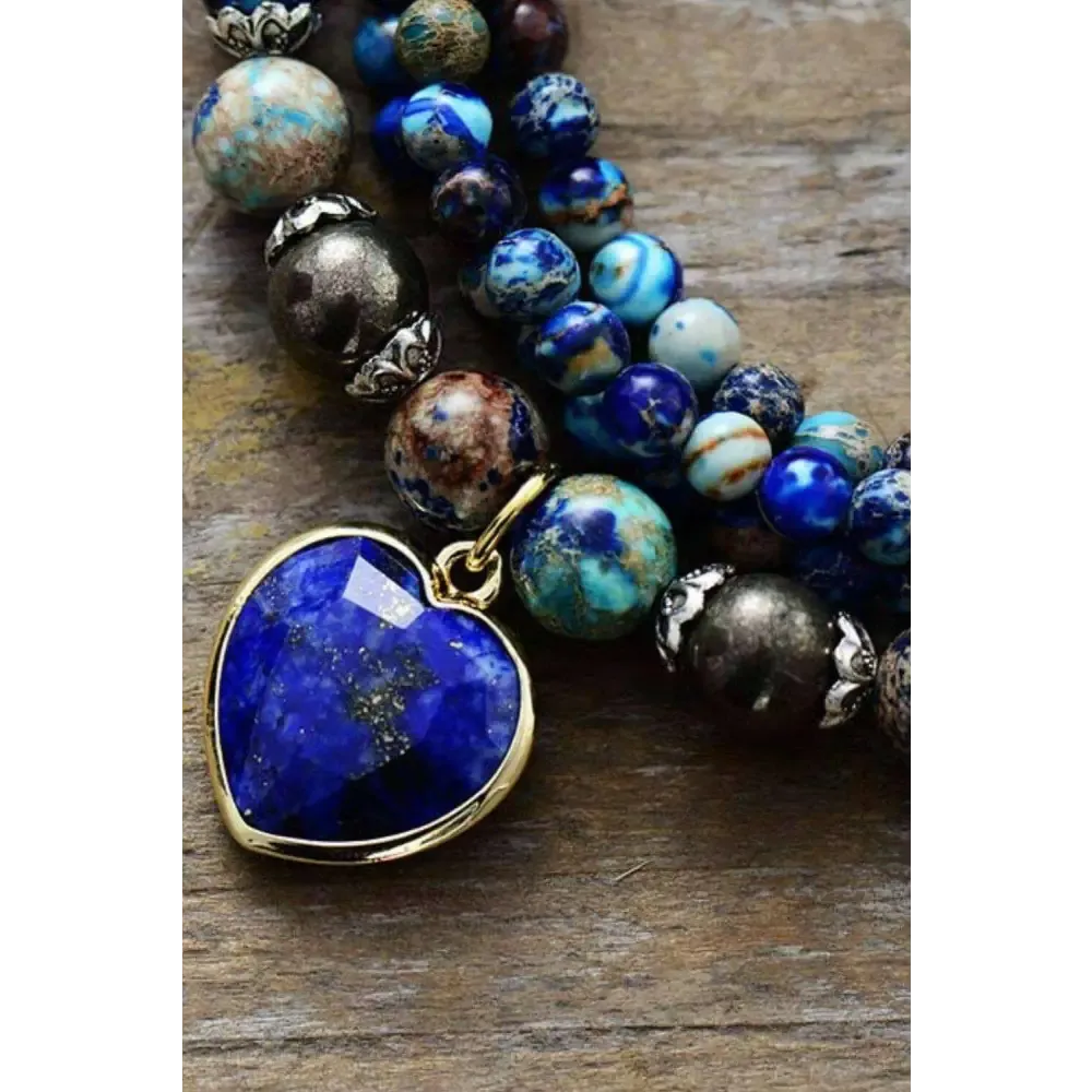 Imperial Stone Heart Lapis Lazuli Bracelet in Exclusive Luxury Fashion