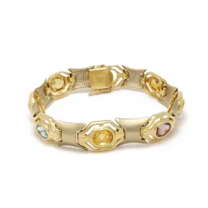 Infinity Gemstones Bracelet (14K)