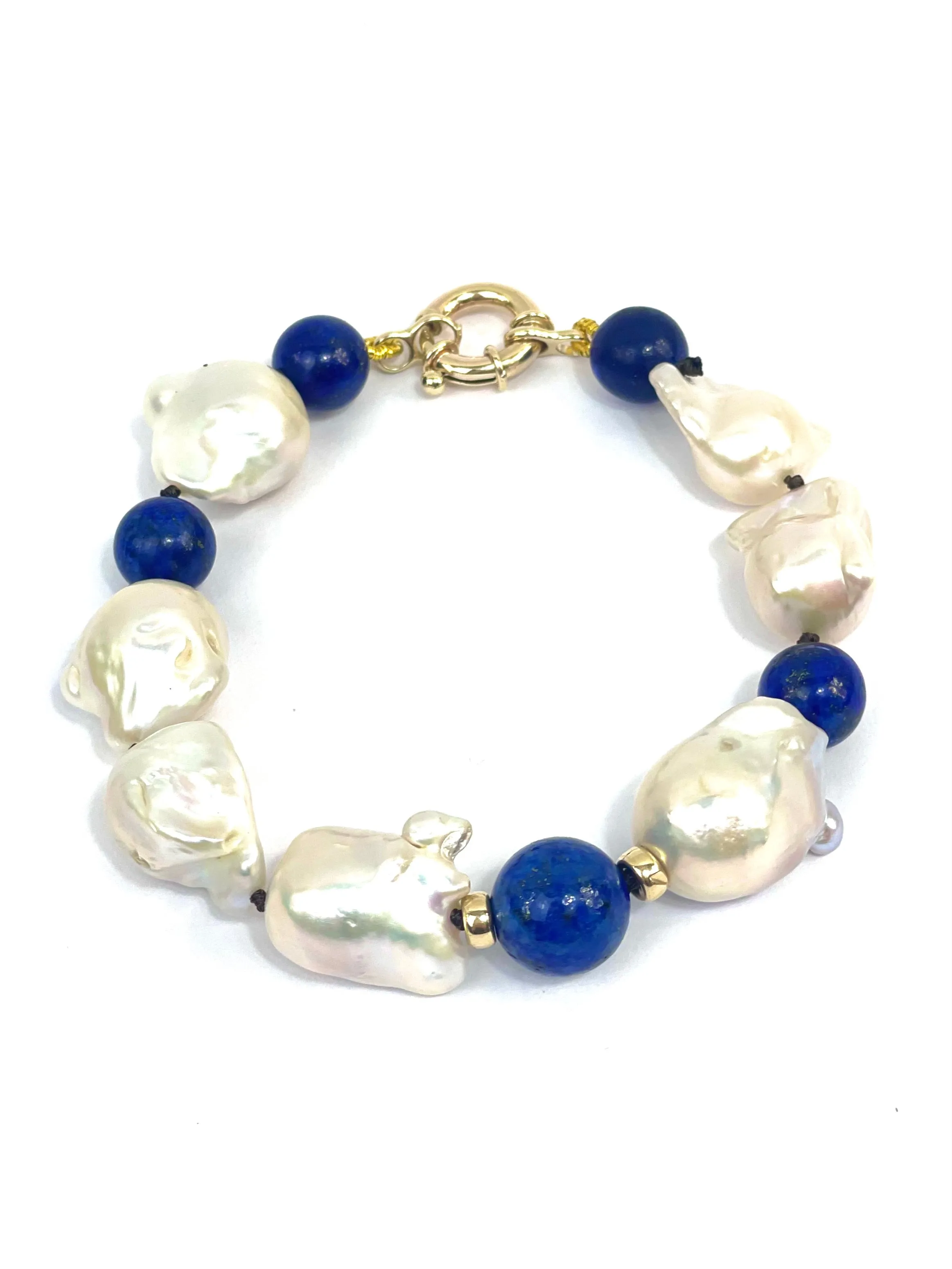 Lapis baroque 9ct bracelet