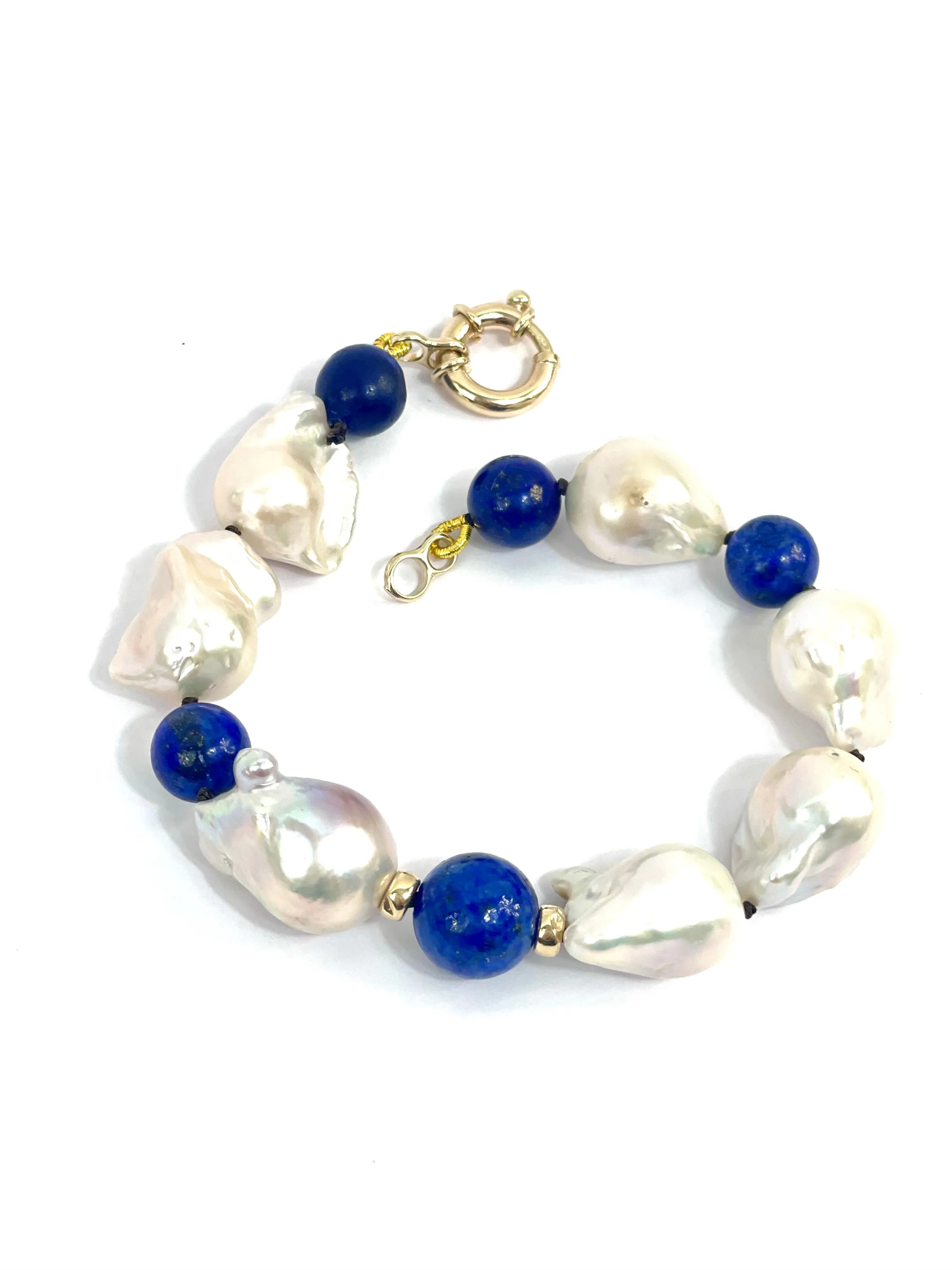 Lapis baroque 9ct bracelet