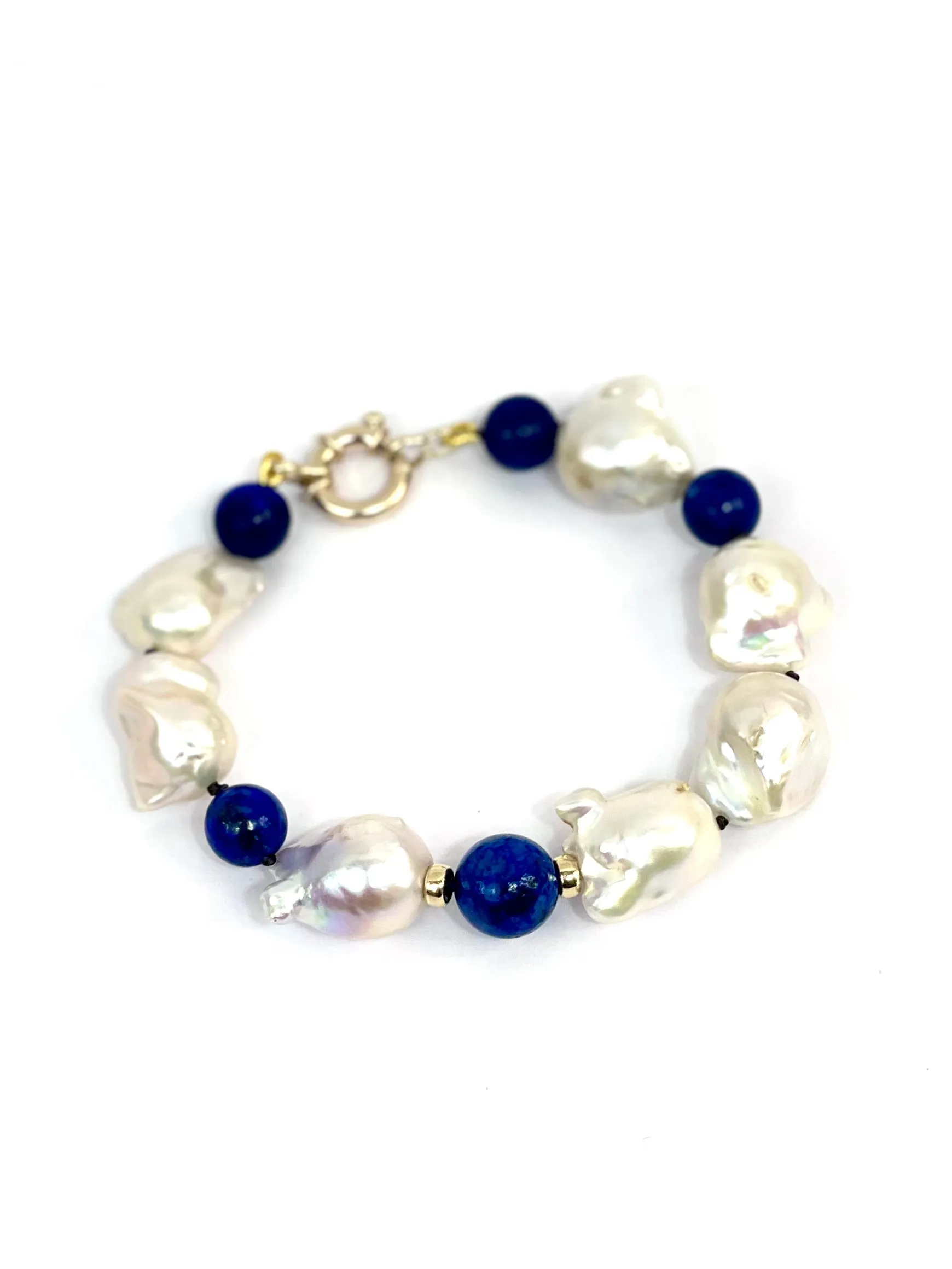 Lapis baroque 9ct bracelet