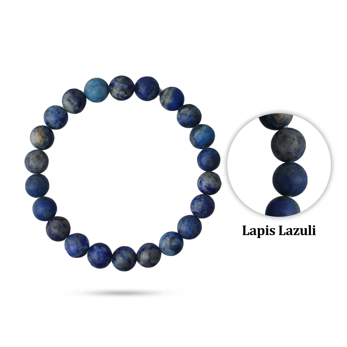 Lapis Lazuli Bracelet - 2.5 Inches | Lapis Stone Bracelet/ Crystal Bracelet for Men & Women