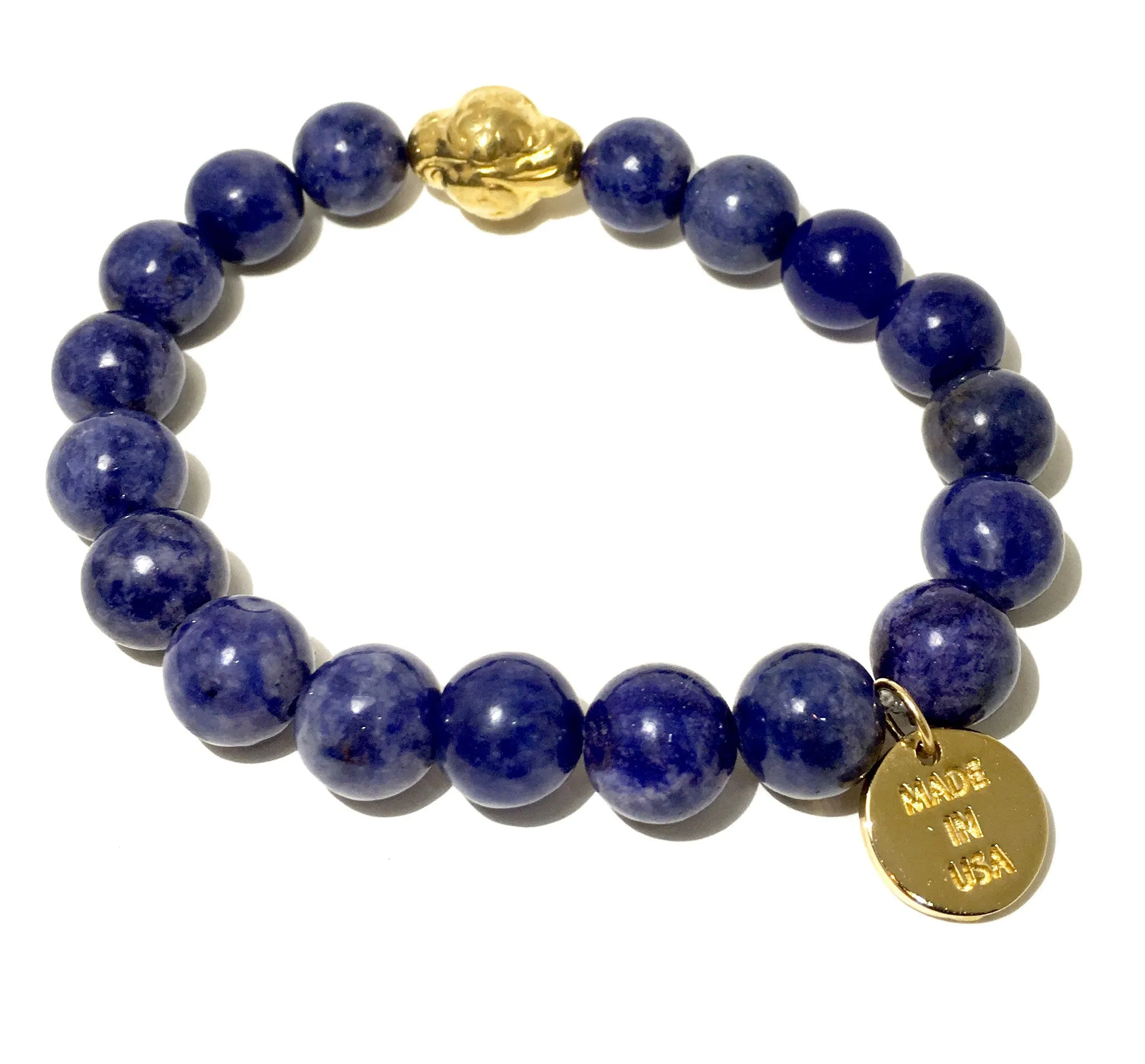 Lapis Lazuli Mantra Bracelet by The Urban Charm