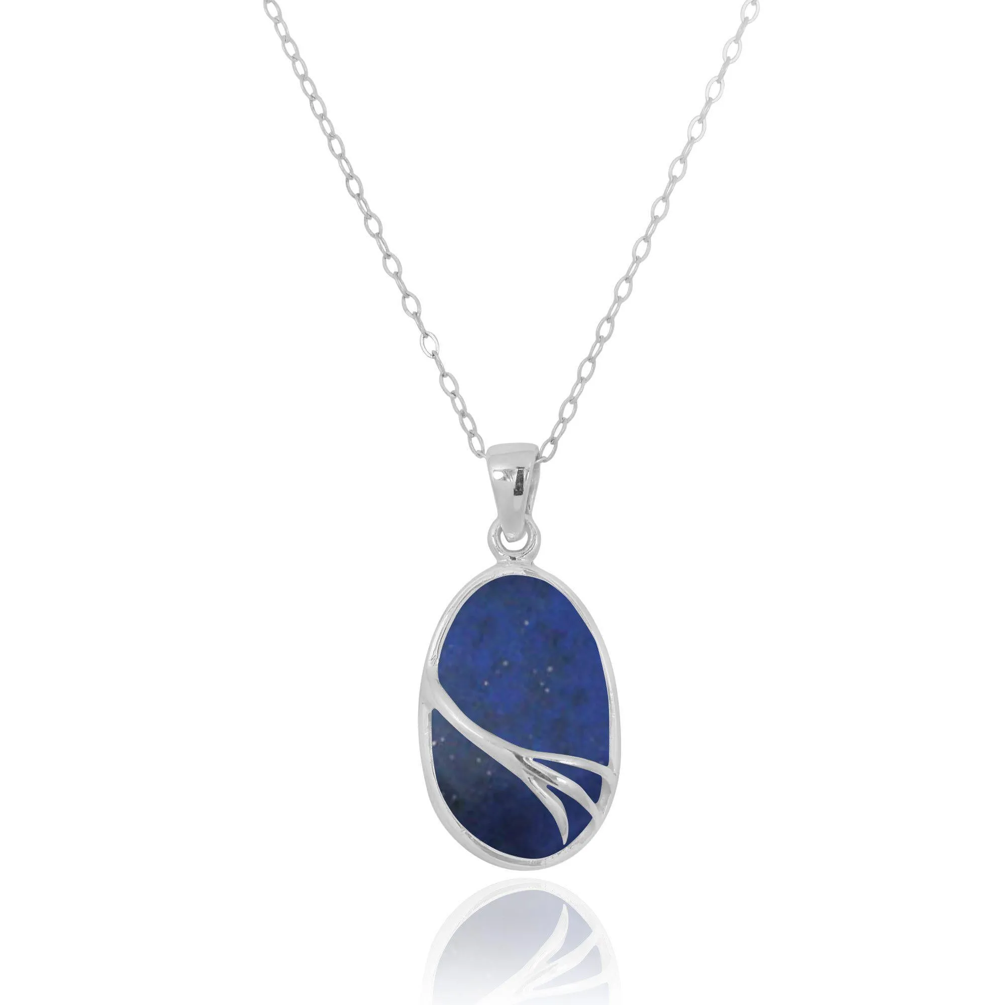 Lapis Oxidized Silver Pendant