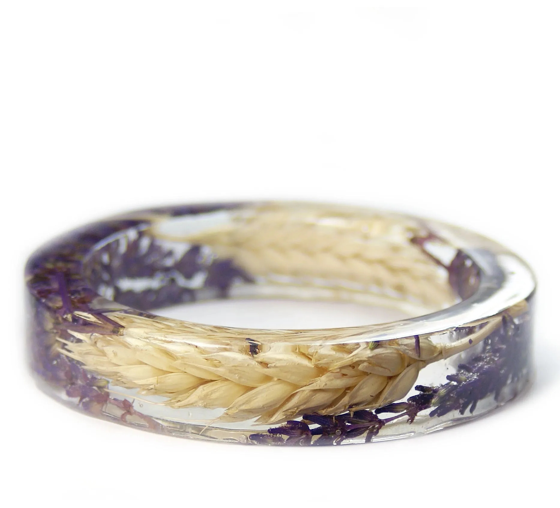 Lavender Wheat Resin Bracelet