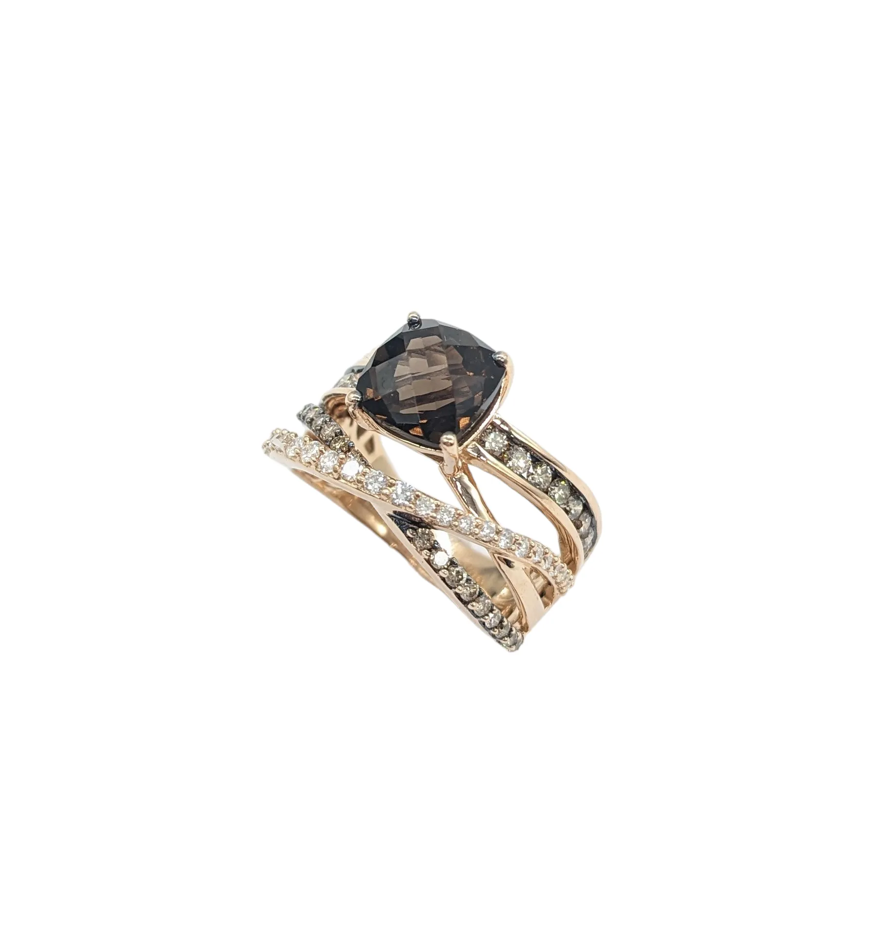 LeVian Smokey Quartz and Diamond Ring