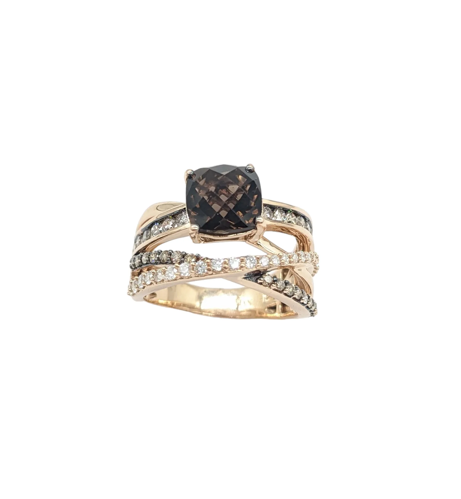 LeVian Smokey Quartz and Diamond Ring