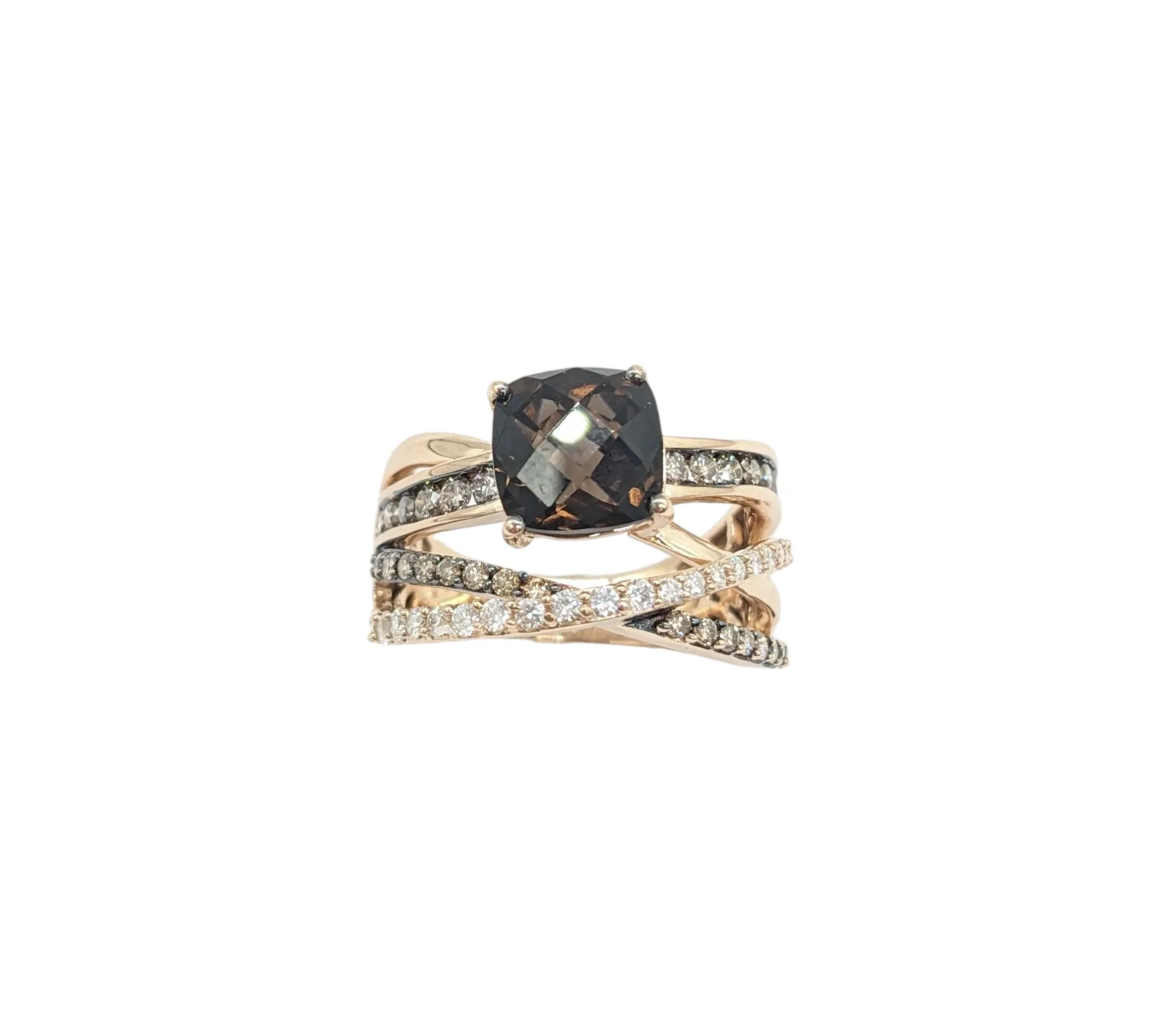 LeVian Smokey Quartz and Diamond Ring