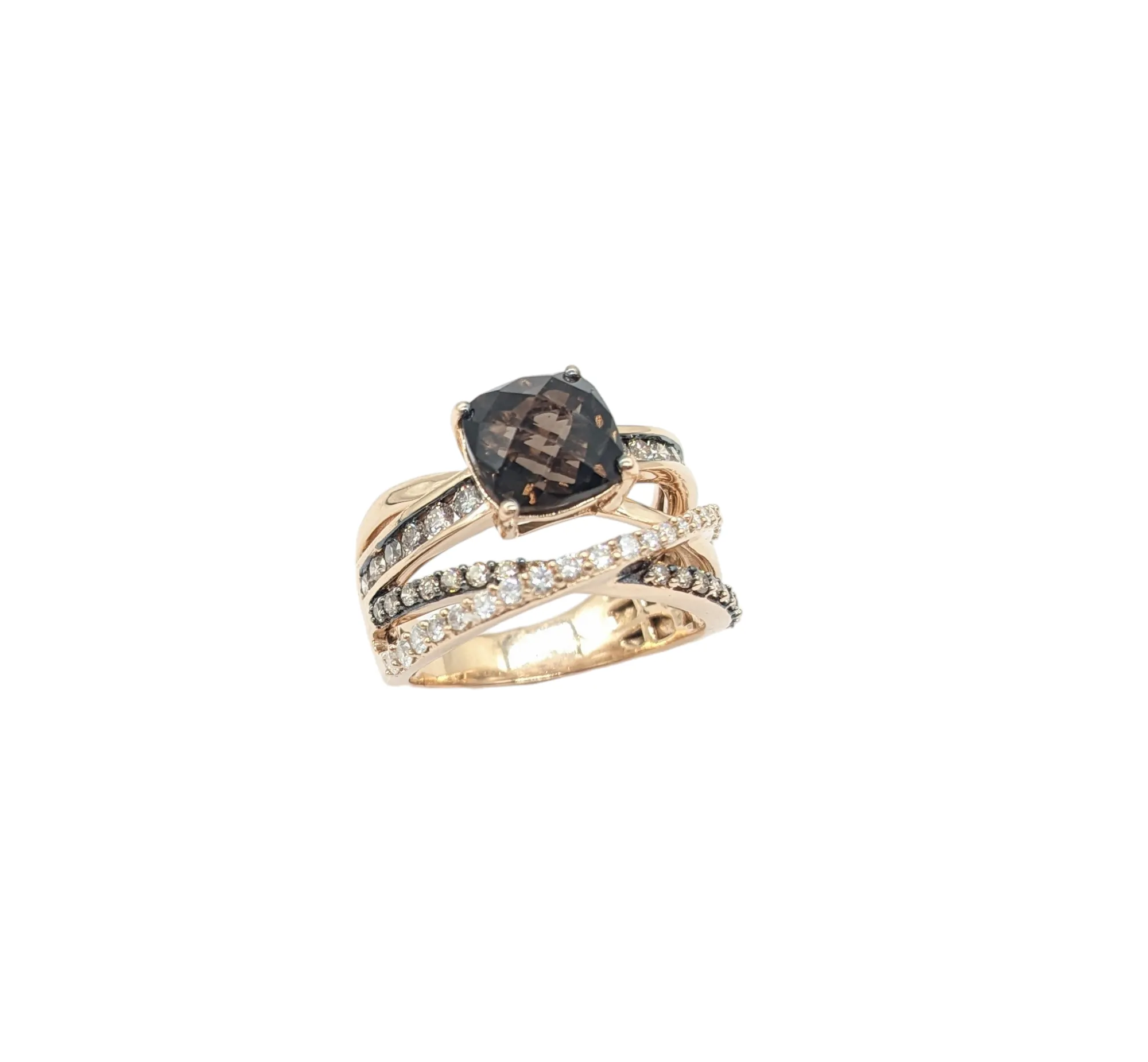 LeVian Smokey Quartz and Diamond Ring