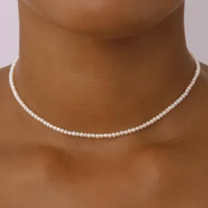 Live In Peace Pearl Choker