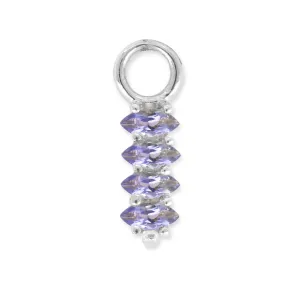 Lynx Iolite Marquise Silver Charm