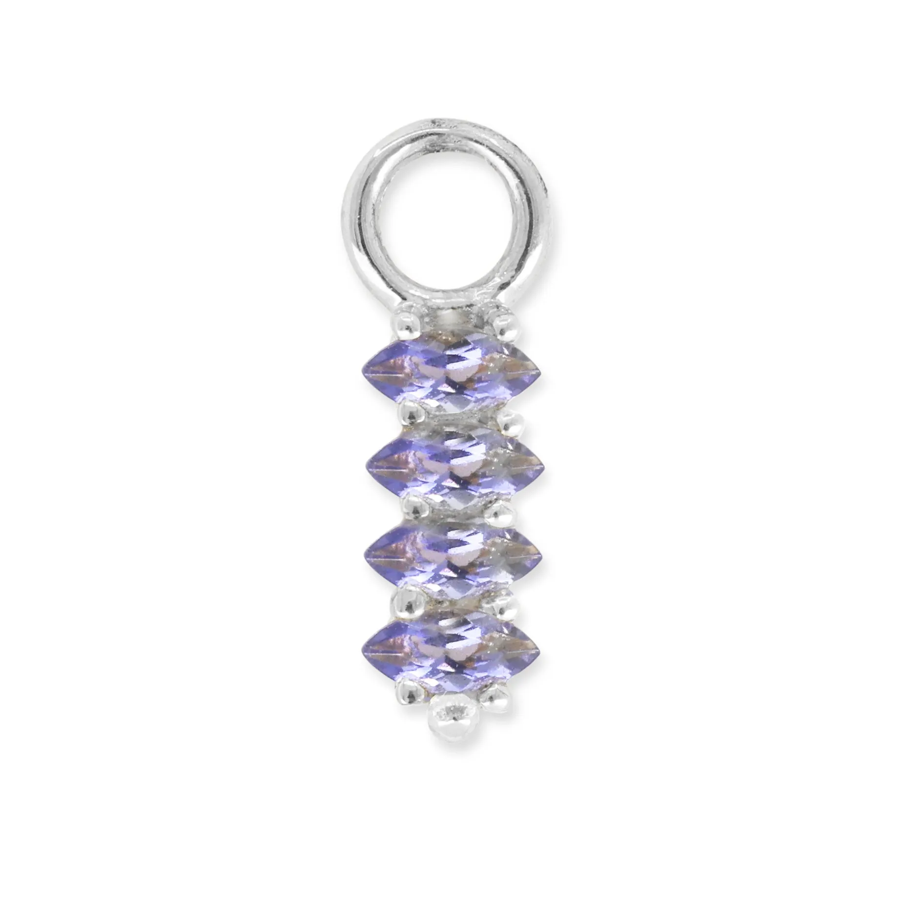 Lynx Iolite Marquise Silver Charm