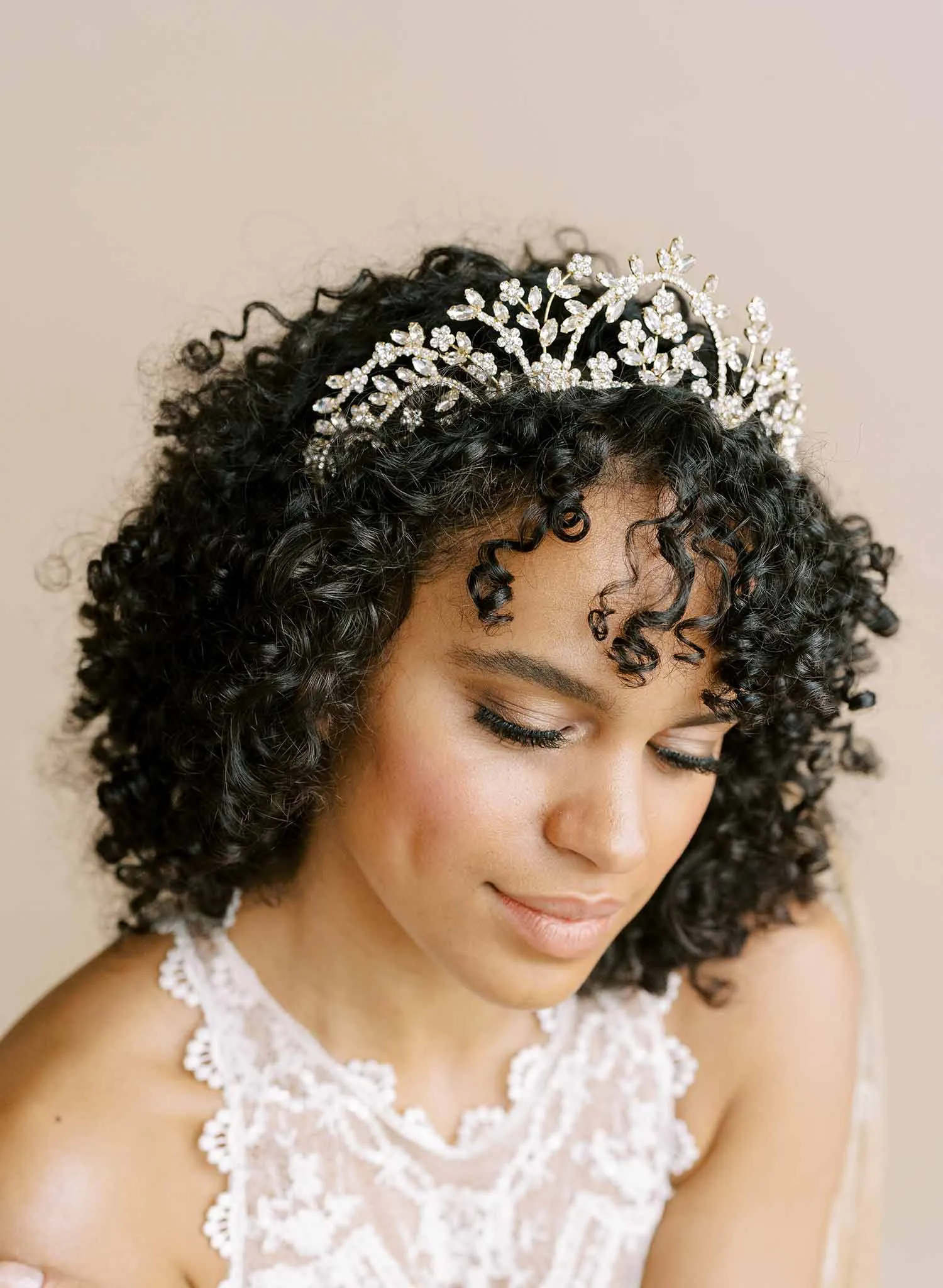 Majestic raised crystal tiara - Style #2150