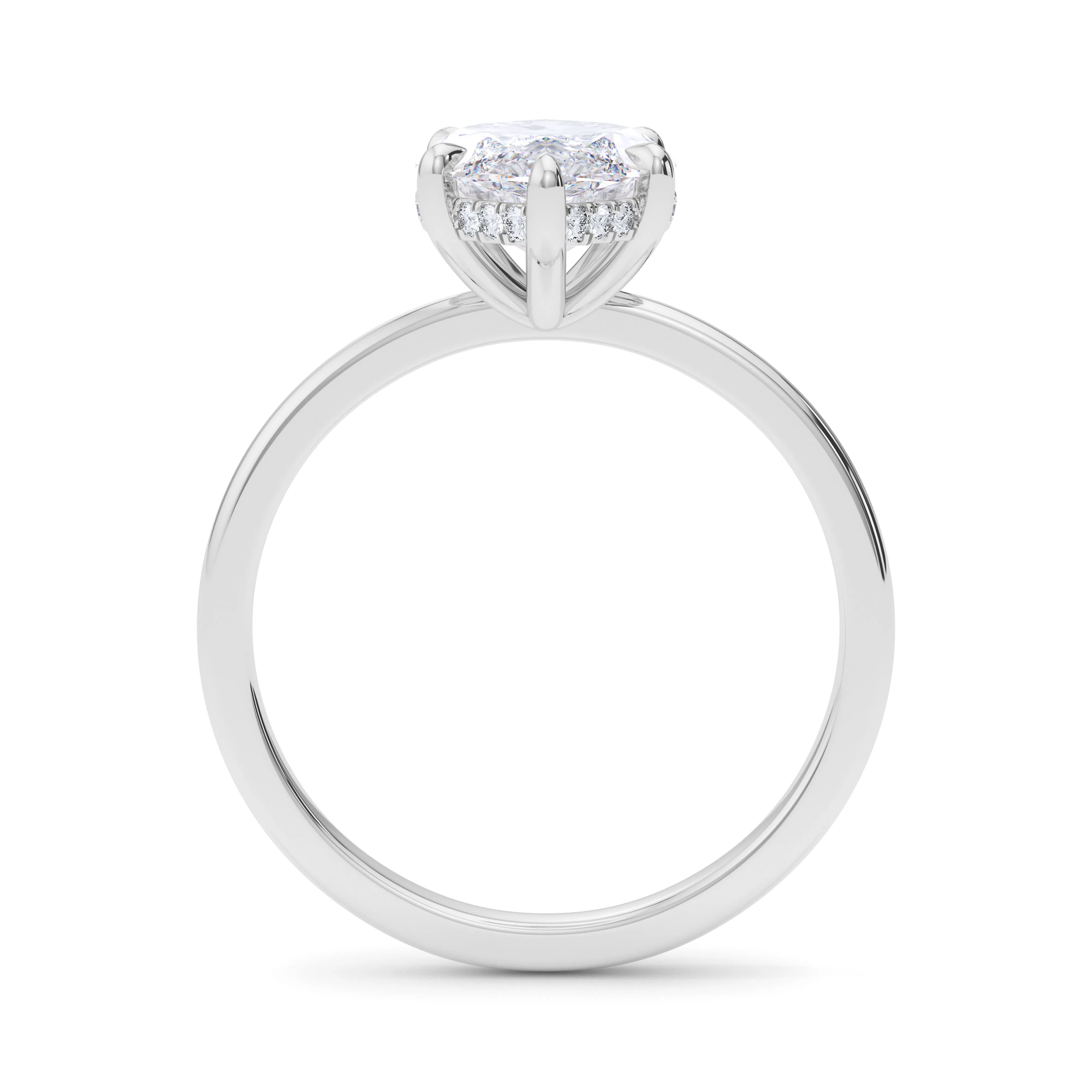 Marquise Cut Hidden Halo Diamond Ring