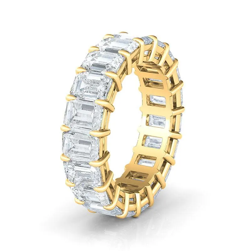 Men's Emerald Cut Diamond Eternity Band