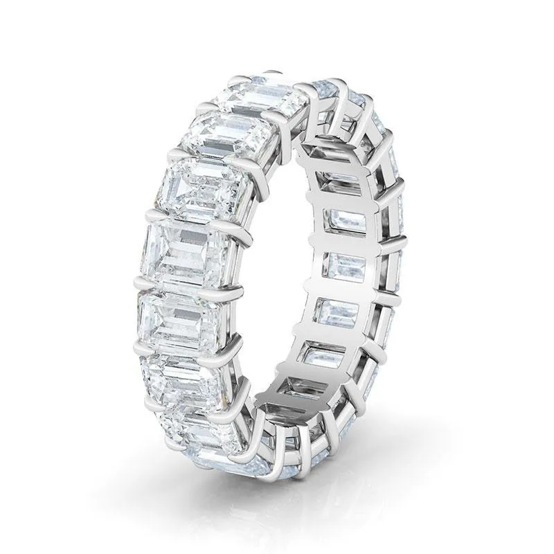 Men's Emerald Cut Diamond Eternity Band