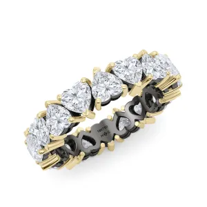 Mixed Metal Heart Shape Eternity Band