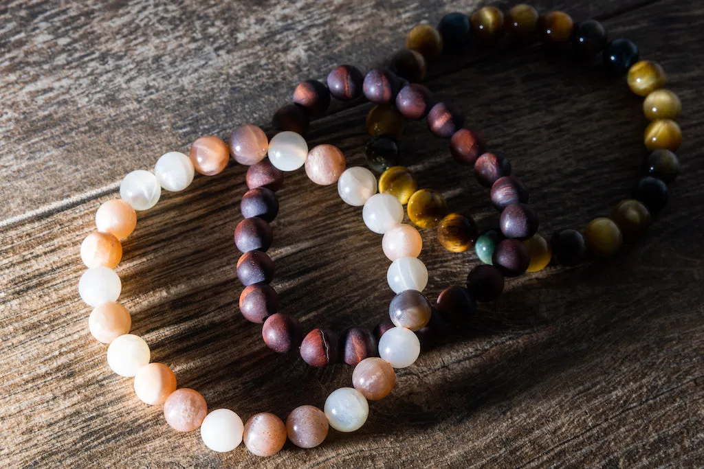 Mixed Moonstone Natural Gemstone Bracelet