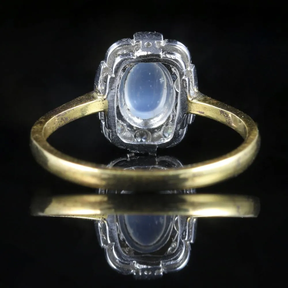 Moonstone Paste Ring Silver Gold