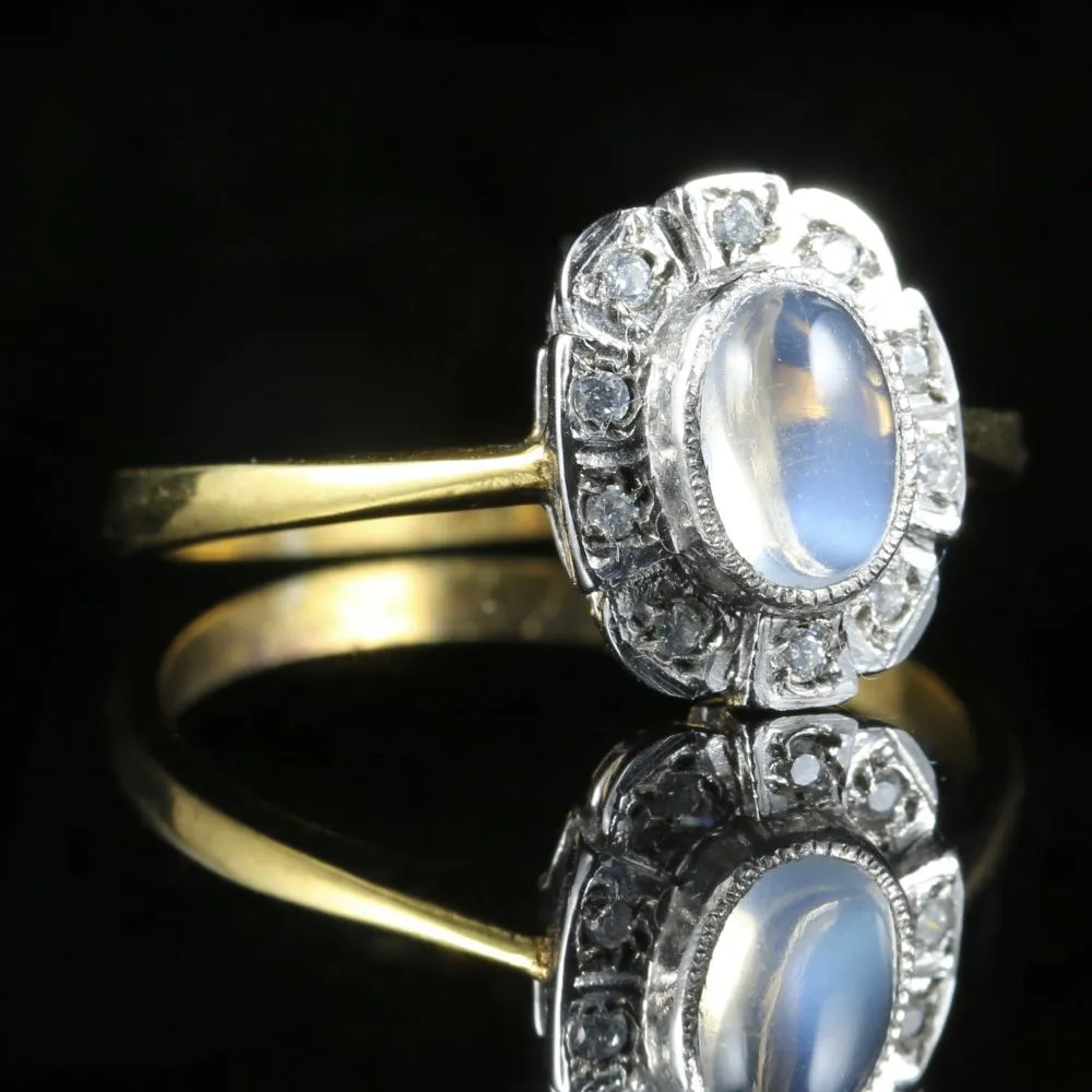 Moonstone Paste Ring Silver Gold