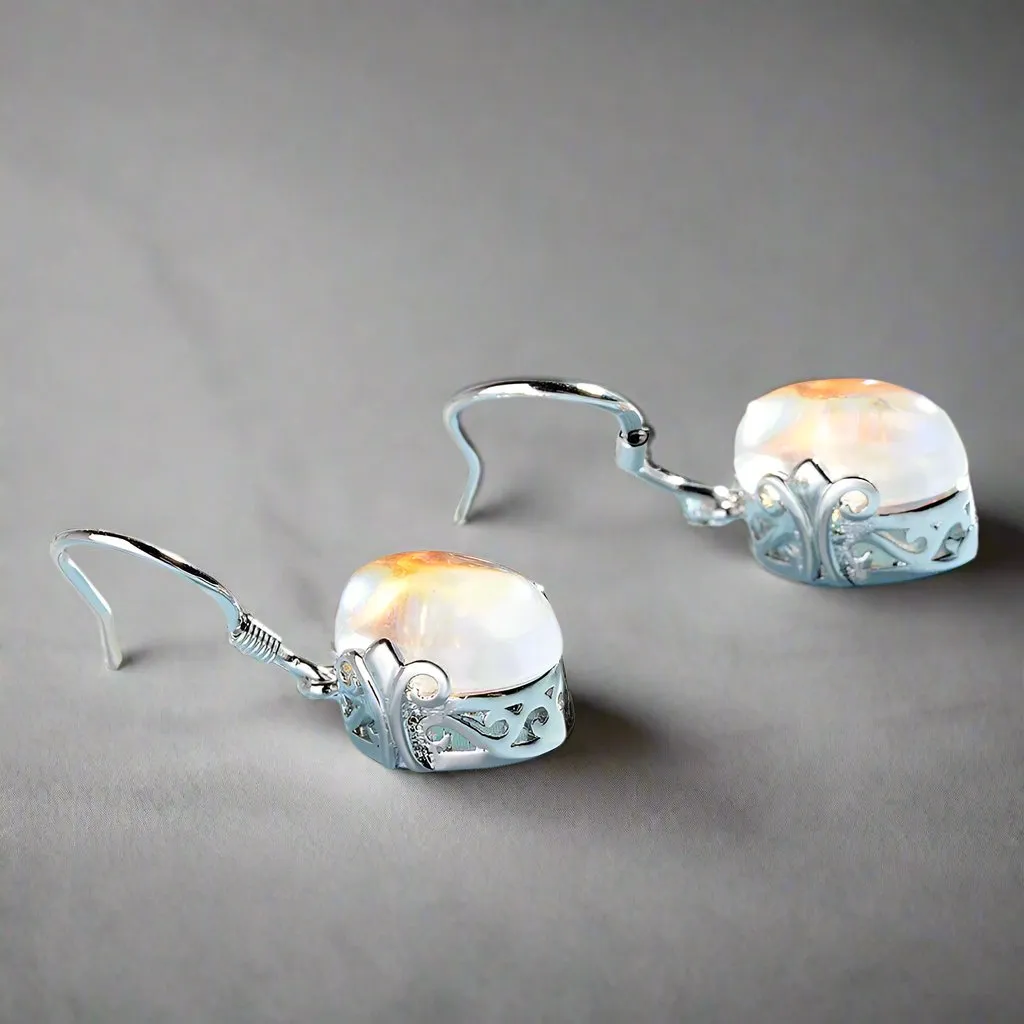 Moonstone Silver Earrings