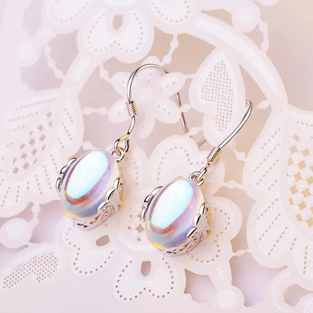 Moonstone Silver Earrings