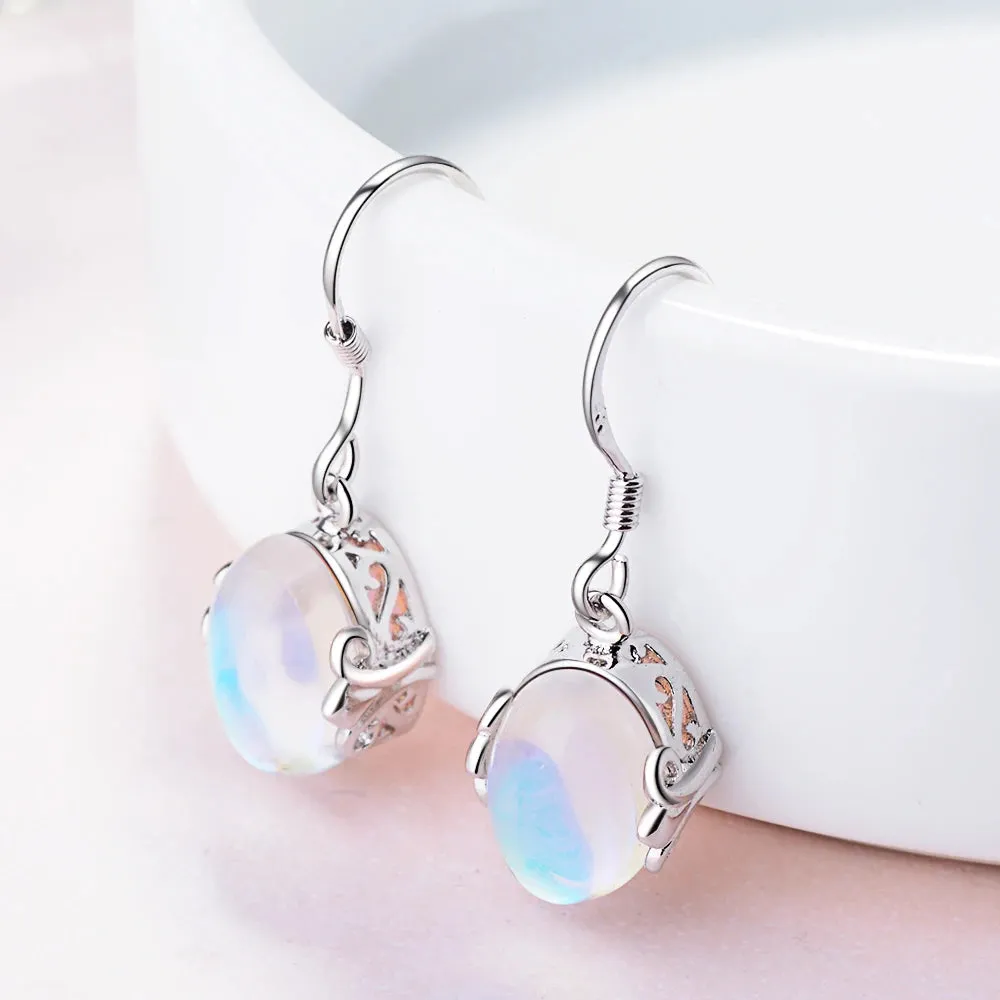 Moonstone Silver Earrings